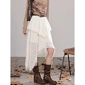 cheap Bottoms-Retro Vintage Medieval Skirt Fancy Dress Women&#039;s Masquerade Casual Daily Adults&#039; Skirt