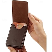 cheap Card Holders &amp; Cases-1pcs Business Card Holder PU Leather Business Card Case Pocket Wallet with Magnetic Shut