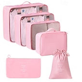 cheap Luggage &amp; Travel Storage-Compression Packing Cubes Set for Travel, Foldable Luggage Organizer Bags, Portable Toiletry and Makeup Bag, Multi-Functional Clothes Storage Pouches for Business Trips and Vacations