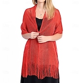 abordables enveloppes d&#039;invité de mariage-Écharpe Femme Élégant Sans manches Polyester Boléros de Mariage Avec Couleur unie Pour Soirée Printemps &amp; Été