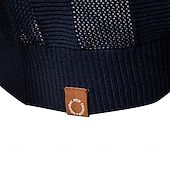preiswerte Herren Elite Polo-Herren Polo Strick-Polopullover Formell Arbeit Möwenhalsband Kurzarm Einfarbig Stripe-Trim Streifen Sommer Frühling Marineblau Khaki Armeegrün Polo
