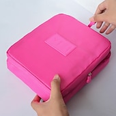 お買い得  荷物と旅行の保管-旅行用メイクアップバッグ、大容量トイレタリーバッグ、化粧品や必需品を収納できるポータブル多機能スクエア収納ポーチ