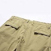 economico Classico-Per uomo Pantaloncini cargo Shorts Pantaloncini Estivi Coulisse Elastico in vita Multi-tasche Semplice Comodità Indossabile Lunghezza al ginocchio All&#039;aperto Sport Quotidiano Moda Casual Nero Cachi