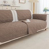 abordables Housse de canapé-Housse de canapé imperméable pour coussin de canapé, housse de protection de meubles résistante à l&#039;eau avec bâtons en mousse et sangles élastiques pour animaux de compagnie et chats