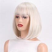 お買い得  トレンドの合成ウィッグ-人工毛ウィッグ ウェーブ カーリーウィーブ アシメントリー・ヘアカット ニートバング 機械製 かつら 30 インチ A1 合成 女性用 クラシック 快適 カラーグラデーション マルチカラー