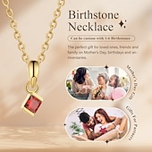 economico I regali-Collana Personalizzata con Pietra di Nascita Regalo Migliore per Mamma Gioiello per Moglie Fidanzata o Mamma con Pendente in Pietra Naturale