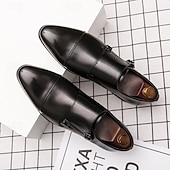 economico Formale-scarpe monk strap bicolore da uomo in marrone e beige, perfette per occasioni formali e di lavoro