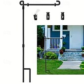 cheap Garden Flags, Banner-Garden Flag Stopper and Clip Waterproof Powder-Coated Paint for House Flags,Decorative Yard Seasonal Flags 1PC