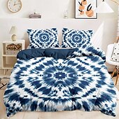 abordables 100% algodón-Funda de edredón de mandala tie dye juego de cama tamaño completo juegos de cama funda de edredón suave ligera con 2 fundas de almohada para verano primavera