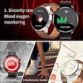 abordables Relojes inteligentes-696 SK32 Reloj inteligente 1.58 pulgada Smartwatch Reloj elegante Bluetooth ECG + PPG Podómetro Recordatorio de Llamadas Compatible con Android iOS Mujer Hombre Llamadas con Manos Libres Recordatorio