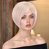 cheap Synthetic Trendy Wigs-Synthetic Wig Wavy Curly Weave Asymmetrical Neat Bang Machine Made Wig 30 inch A1 Synthetic Hair Women&#039;s Classic Comfortable Color Gradient Multi-color