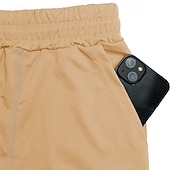 abordables survêtement et sweat à capuche pour hommes-Homme Ensemble Survetement T-shirt et short Ensemble de tenues Col ras du cou Extérieur Quotidien Sports Avec Poches Cordon de serrage Uni Noir Marron Gris Claire Polyester Tenues de Sport Streetwear