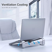 levne Stojany a chladicí podložky-stojan na notebook na stůl hliníkový chladicí stojan na notebook ergonomický stojan na počítač pro notebook kompatibilní podložka na notebook 10-17,3&#039;&#039;