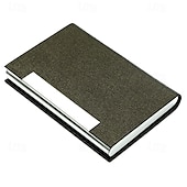 cheap Card Holders &amp; Cases-Business Card Holder/ Case Professional PU Leather &amp; Stainless Steel Multi Wallet Credit Card ID Case/Holder