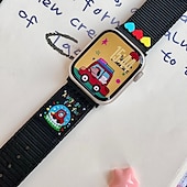 זול להקות Apple Watch-סולו לופ מותאם ל רצועת השעון של Apple Watch 38 מ&quot;מ 40 מ&quot;מ 41 מ&quot;מ 42 מ&quot;מ 44 מ&quot;מ 45 מ&quot;מ 49 מ&quot;מ חמוד מתכוונן קנבאס רצועת שעון חלופית ל iwatch Ultra 2 Series 9 8 7 SE 6 5 4 3 2 1