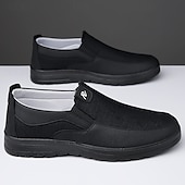levne Pánské nazouváky a mokasíny-pánské hnědé ležérní slip-on boty se strukturovanou tkaninou, pohodlné a stylové pro každodenní nošení a kancelářské použití