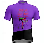 男性用 サイクリングジャージー 文字&番号 半袖 バイク Tシャツ ジャージー 3つのリアポケット付き マウンテンサイクリング 速乾性 人間工学デザイン ウィッキング 高通気性 スポーツ イエロー ブルー パープル 衣類 お買い得  メンズジャージ-男性用 サイクリングジャージー 文字&番号 半袖 バイク Tシャツ ジャージー 3つのリアポケット付き マウンテンサイクリング 速乾性 人間工学デザイン ウィッキング 高通気性 スポーツ イエロー ブルー パープル 衣類