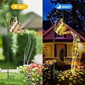 olcso Tájvilágítás-1 db led kültéri napelemes lámpák fém üreges vetítés vizes palack áramlási fény udvari kert park pázsit ösvény díszlámpa