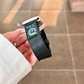 זול להקות Apple Watch-סולו לופ מותאם ל רצועת השעון של Apple Watch 38 מ&quot;מ 40 מ&quot;מ 41 מ&quot;מ 42 מ&quot;מ 44 מ&quot;מ 45 מ&quot;מ 49 מ&quot;מ חמוד מתכוונן קנבאס רצועת שעון חלופית ל iwatch Ultra 2 Series 9 8 7 SE 6 5 4 3 2 1