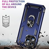 abordables Carcasas iPhone-Funda para iPhone 16 Pro Max Plus iPhone 15 Pro Max Plus iPhone 14 13 12 11 Pro Max Plus Carcasa trasera con soporte magnético antichoque retro TPU PC