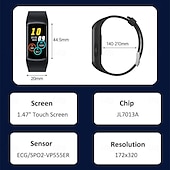 economico Smartwatch-696 H8 Orologio Smart Tracker Fitness Monitor del Sonno Promemoria Chiamata Bluetooth Android iOS 1.47