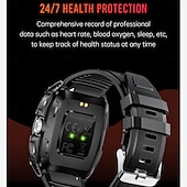 Χαμηλού Κόστους Smartwatch-696 KT83 Εξυπνο ρολόι 1.8 inch Έξυπνο ρολόι Bluetooth Βηματόμετρο Υπενθύμιση Κλήσης Παρακολούθηση Ύπνου Συμβατό με Android iOS Άντρες Κλήσεις Hands-Free Υπενθύμιση Μηνύματος Παρακολούθηση βημάτων