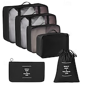 cheap Luggage &amp; Travel Storage-Compression Packing Cubes Set for Travel, Foldable Luggage Organizer Bags, Portable Toiletry and Makeup Bag, Multi-Functional Clothes Storage Pouches for Business Trips and Vacations