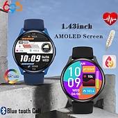 billige Smartklokker-696 ZW60 Smart Watch Fitness Tracker ECG PPG Bluetooth Anropspåminnelse Android iOS IP67 44mm 1,43