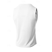 preiswerte Fitness Tank-Tops-Herren Tank Top Weste Unterhemd Ärmelloses Shirt Ärmellos Rundhalsausschnitt Sommer Einfach Mode Designer Basic Urlaub Straße Ausgehen Schwarz Weiß Wein Top T-Shirt für Herren