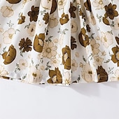 tanie Casualowe sukienki-Dzieci Dla dziewczynek Sukienka Sukienka w kwiatki Kwiat Bez rękawów Na zewnątrz Codzienny Falbana Moda Codzienny Bawełna Do kolan Codzienne sukienki Sukienka A line Lato 4 lata + Czarny Rumiany r