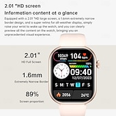 cheap Smartwatch-696 G20PRO Smart Watch 2.01 inch Smartwatch Fitness Running Watch Bluetooth ECG+PPG Pedometer Call Reminder Compatible with Android iOS Women Men Hands-Free Calls Message Reminder IP 67 41mm Watch