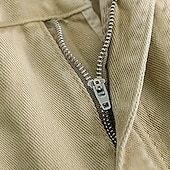 abordables Pantalons élite pour hommes-Homme Pantalon chino Boutons Avec Poches Jambe Droite Couleur Unie Longueur complète Extérieur Vacances Occasionnel Élégant Vacances Kaki clair Noir Micro-Élastique