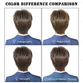 economico Parrucche da festa-Parrucca Sintetica Riccio Liscio Kinky Asimmetrico Con Fascia Fatto a macchina Parrucca 10 pollici A1 Capelli Sintetici Per donna Classico Confortevole Gradiente di colore Multicolore