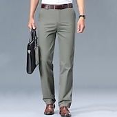 economico Sottile-Per uomo Pantaloni Pantaloni Eleganti Chinos Tasca Bottoni Semplice Comodità Quotidiano Affari Lavoro Moda Stile Classico Bianco Giallo Micro-elastico