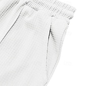abordables Lâche-Homme Gauffré Pantalons Pantalons Amples Boutons Uni Portable Longueur complète Extérieur Quotidien Camping &amp; Randonnée Vacances Mode Noir Blanche