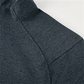 cheap Basic T shirts-Men&#039;s T Shirt Tee Tee Top Long Sleeve Shirt Long Sleeve Stand Collar Spring &amp;  Fall Plain Fashion Designer Basic Quarter Zip Vacation Street Going out Dark Gray Black Light Green Top Tee for Men