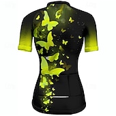 ieftine Tricouri pentru femei-Pentru femei Jersey de ciclism Fluture Manșon scurt Bicicletă Tricou Tee Jerseu cu 3 buzunare spate Ciclism montan Uscare rapidă Proiectare anatomică Wicking Respirabil Sport Rosu Albastru Verde
