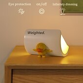 abordables Veilleuses pour chambre d&#039;enfant-Veilleuse LED décorative en forme de canard, lampe de bureau à intensité variable et rechargeable, éclairage pour enfants, réglage de la luminosité