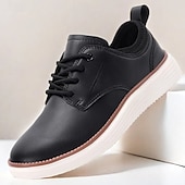 cheap Men&#039;s Sneakers-Men&#039;s Navy Blue Leather Oxford Shoes – Classic Lace-Up Dress Shoes for Business &amp; Formal Events