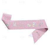 baratos Evento e suprimentos de festa-faixa de decoração para chá de bebê, sálvia &#039;futura mamãe&#039; &amp;Faixas para &quot;futuros pais&quot;, 5 cores com tecido brilhante, presente de maternidade para futuros pais&quot;