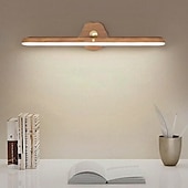 cheap Decorative Lights-36W Rotating LED Deco Night Light Wall Light Magnetic Fill Light  Type-C Rechargeable Wood-Grain Light Touch Makeup Mirror Light Detachable Cabinet Light 1PC  Warm White and White