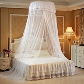 baratos Dossel e Cortinas de Cama-Canopy de cama para crianças com luzes canopy de duas camadas para cama tenda de berço de bebê para o quarto rede mosquiteiro para meninas e meninos