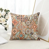 billiga boho stil-Mandala bohemisk dekorativ kuddöverdrag 1 styck mjukt fyrkantigt soffkuddcase kuddfodral för sovrum vardagsrum soffa stol