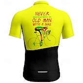 男性用 サイクリングジャージー 文字&番号 半袖 バイク Tシャツ ジャージー 3つのリアポケット付き マウンテンサイクリング 速乾性 人間工学デザイン ウィッキング 高通気性 スポーツ イエロー ブルー パープル 衣類 お買い得  メンズジャージ-男性用 サイクリングジャージー 文字&番号 半袖 バイク Tシャツ ジャージー 3つのリアポケット付き マウンテンサイクリング 速乾性 人間工学デザイン ウィッキング 高通気性 スポーツ イエロー ブルー パープル 衣類