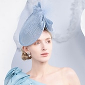 ieftine Fascinatoare și pălării-pălării din tul farfurie sinamay pălărie pălărie sinamay pălărie de nuntă cocktail nunta elegantă cu bowknot tul căciulă pentru cap