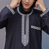 levne Župany-Pánské Společenské oblečení Noční košile Grafické tisky stylové Pohodlné Župany se střihem kimona Domů Denní Polyester Prodyšné Dlouhý rukáv Jaro Černá Bílá