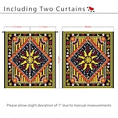 halpa Pimennysverho-RETRO ABSTRAKTI MANDALA AURINKO JA KUU ISOLAHKOTOULOS ULKOBALCONI KESKUSTELUTILA OLOHUONE KOTIKORISTUS 2-KOSKETUS 3D DIGITAALINEN PRINTTAUS REIKÄTUNNUSVERHO