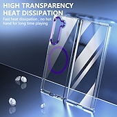 cheap Samsung Cases-Phone Case For Samsung Galaxy Z Fold 3 Back Cover Magnetic Support Wireless Charging Shockproof Retro PC