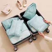 お買い得  荷物と旅行の保管-旅行用圧縮パッキングキューブセット、6ピースの荷物収納とオーガナイザーのスペースセーバー、家庭用とスーツケース用の多機能衣類オーガナイザー