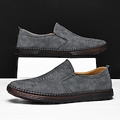 Χαμηλού Κόστους Slip-On Καθημερινά Παπούτσια-ανδρικά μπεζ σουέτ slip-on loafers – χειροποίητα casual παπούτσια μοκασίν για καθημερινή χρήση